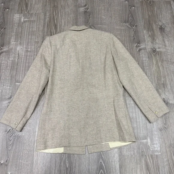 Vintage Condor Beige Herringbone Blazer women’s size 10 - Picture 10 of 10